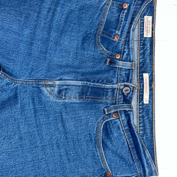 COPY - Wedgie straight Levi’s jeans dark blue wash - Picture 3 of 3